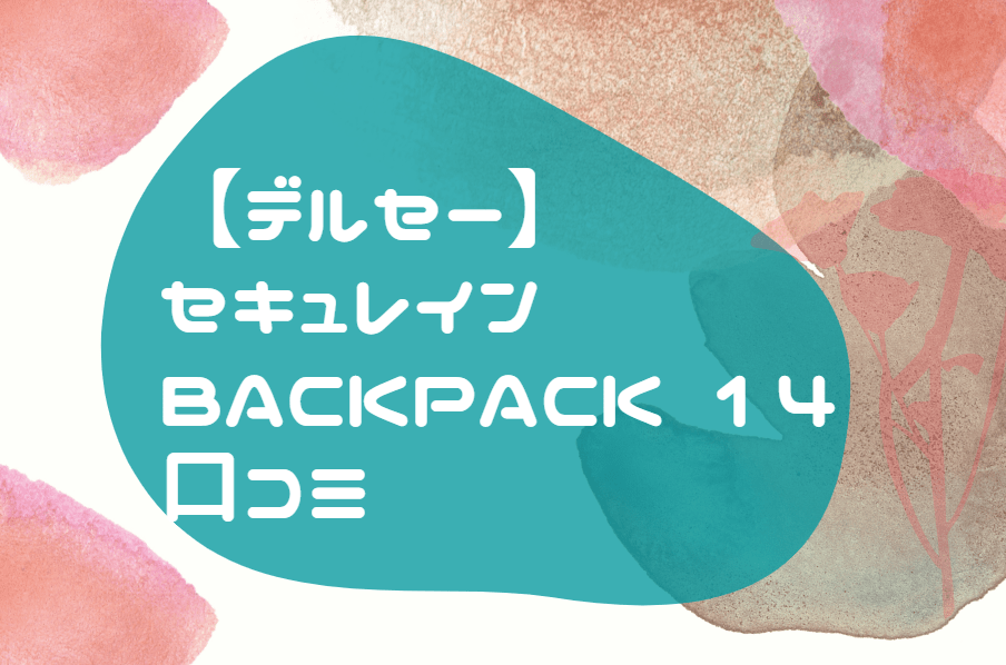 デルセー セキュレイン BACKPACK 14 口コミ